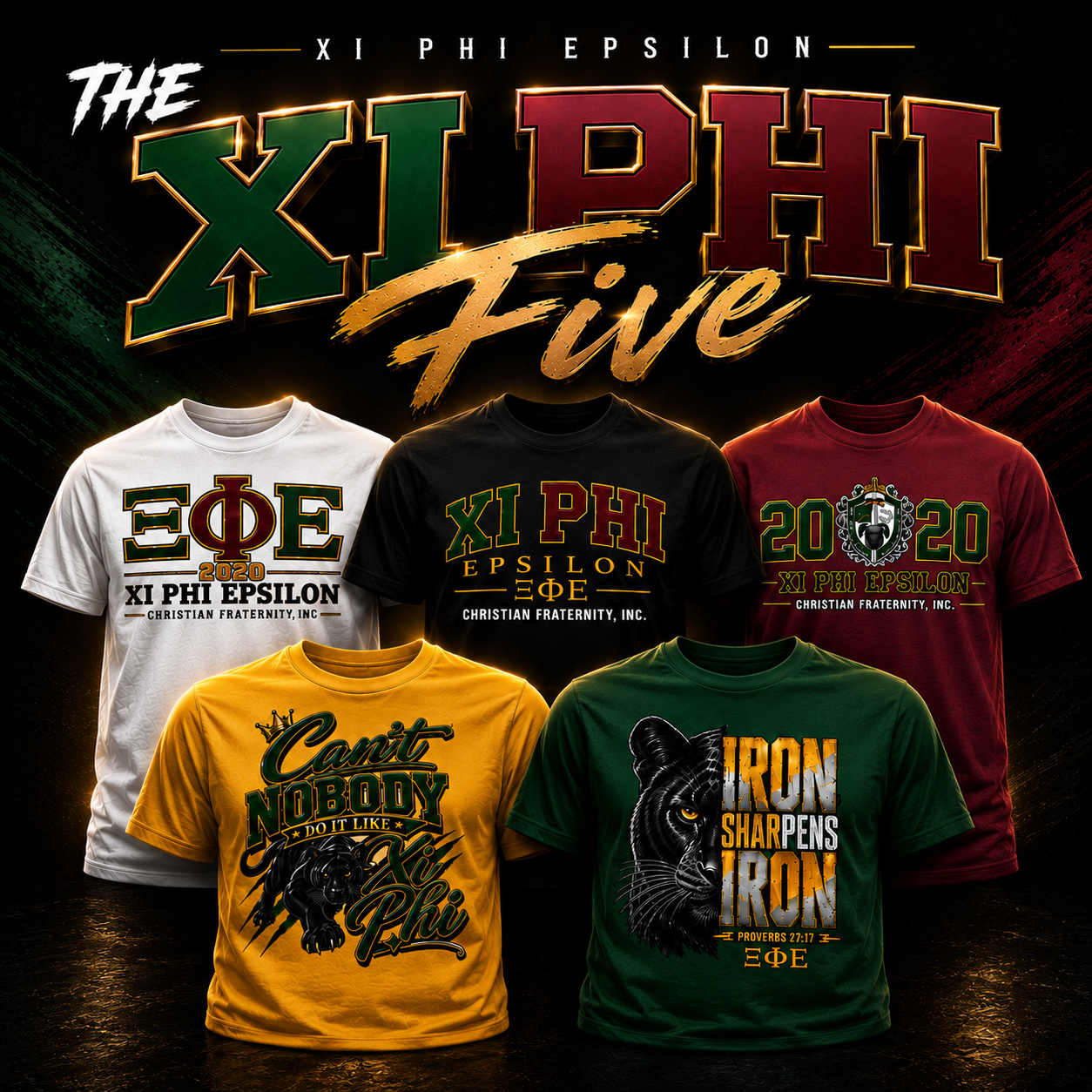 The Xi Phi Five T-Shirt Bundle